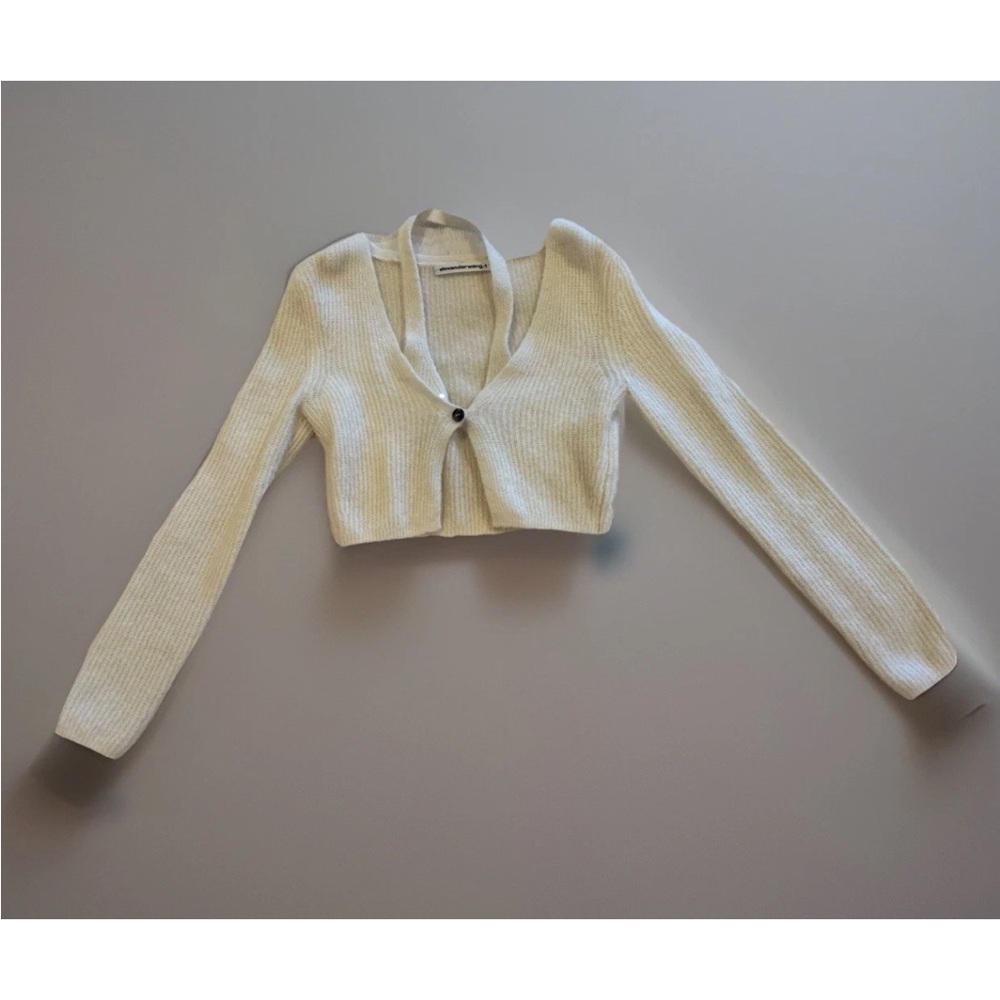 Alexander Wang Cream Knit Crop Top